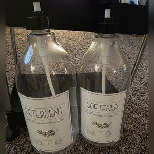 Farmhouse Chic Plastic Laundry Bottles